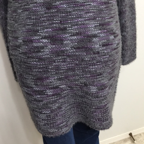 Kismet Purple Gray Soft Long Cardigan Medium - Picture 6 of 9